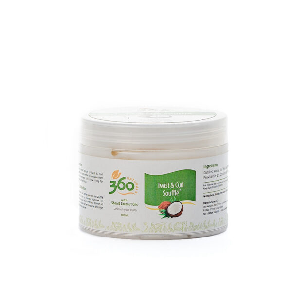 360 Naturals Twist & Curl Souffle with Coconut Oil 300ml
