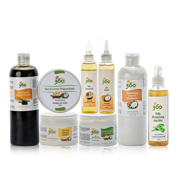 360 Naturals Growth & Treatment Set with Protein Treatment Hair Mask
