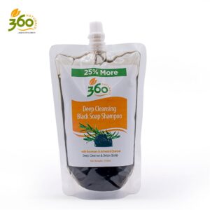 Deep Cleansing Black Soap Shampoo 375ml